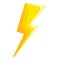 Warning charge shock icon cartoon vector. Flash storm