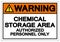 Warning Chemical Storage Area Authorized Personnel Only Symbol Sign, Vector Illustration, Isolate On White Background Label. EPS10
