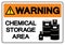 Warning Chemical Storage Area Symbol Sign, Vector Illustration, Isolate On White Background Label .EPS10