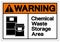 Warning Chemical Waste Storage Area Symbol Sign, Vector Illustration, Isolate On White Background Label .EPS10