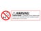 Warning Choking hazard small parts No for infant 0-3 years forbidden sign