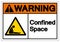 Warning Confined Space Symbol Sign ,Vector Illustration, Isolate On White Background Label. EPS10Warning Confined Space Symbol