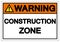 Warning Construction Zone Symbol Sign, Vector Illustration, Isolate On White Background Label. EPS10