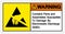 Warning Contains Parts and Assemblies SusceptibleTo Damage By Electrostatic Discharge ESD. Symbol Sign, Vector Illustration,