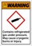 Warning Contains Refrigerated Gas Under Pressure GHS Sign