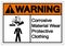 Warning Corrosive Material Wear Protective Clothing Symbol ,Vector Illustration, Isolate On White Background Label. EPS10