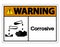 Warning Corrosive Symbol Sign Isolate On White Background,Vector Illustration