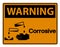 Warning Corrosive Symbol Sign Isolate On White Background,Vector Illustration