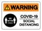 Warning Covid-19 Social Distancing 6ft Symbol, Vector  Illustration, Isolated On White Background Label. EPS10