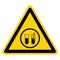 Warning COVID-19 Testing Here Symbol Sign, Vector Illustration, Isolate On White Background Label. EPS10