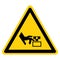 Warning Crush and Cutting Of Finger Hazard Symbol Sign ,Vector Illustration, Isolate On White Background Label. EPS10