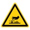 Warning Crush Hand Of Hot Rorating Hazard Symbol Sign ,Vector Illustration, Isolate On White Background Label. EPS10