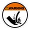Warning Cutting of Hand Curved Blade Symbol Sign, Vector Illustration, Isolate On White Background Label .EPS10