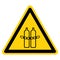 Warning Cylinders Must Be Secured Symbol Sign, Vector Illustration, Isolate On White Background Label .EPS10