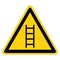Warning Do not use ladders Symbol Sign ,Vector Illustration, Isolate On White Background Label. EPS10