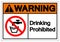 Warning Drinking Prohibited Symbol Sign, Vector Illustration, Isolate On White Background Label .EPS10