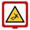 Warning Drop Hazard Symbol, Vector Illustration, Isolate On White Background Label. EPS10