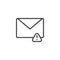 Warning e-mail notification line icon
