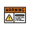 warning electricity color icon vector illustration