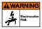 Warning Electrocution Risk Symbol Sign, Vector Illustration, Isolated On White Background Label .EPS10