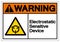 Warning Electrostatic Sensitive Device ESD Symbol Sign, Vector Illustration, Isolate On White Background Label .EPS10