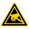 Warning Electrostatic Sensitive Device ESD Symbol Sign, Vector Illustration, Isolated On White Background Label .EPS10