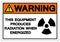 Warning equipment produces radiation when energized Symbol Sign, Vector Illustration, Isolate On White Background Label. EPS10