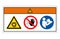 Warning Equipment Starts Automatically Symbol Sign, Vector Illustration, Isolate On White Background Label. EPS10