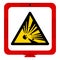 Warning Explosive Material Symbol, Vector Illustration, Isolate White On Background Label. EPS10