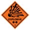 Warning Explosive Symbol Sign, Vector Illustration, Isolate On White Background Label. EPS10