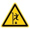 Warning Fall Hazard Symbol Sign, Vector Illustration, Isolate On White Background Label. EPS10