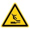 Warning Falling Of Moving Machinery Hazard Symbol Sign ,Vector Illustration, Isolate On White Background Label. EPS10