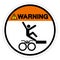 Warning Falling Of Rollers Hazard Symbol Sign, Vector Illustration, Isolate On White Background Label .EPS10