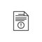 Warning file document outline icon