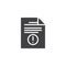 Warning file document vector icon