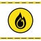 Warning Fire Icon, Danger Highly Flammable Sign, Flame Symbol