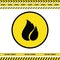 Warning Fire Icon, Danger Highly Flammable Sign, Flame Symbol