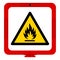 Warning Flammable Gas Symbol, Vector Illustration, Isolate On White Background Label. EPS10