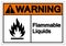 Warning Flammable Liquids Symbol Sign ,Vector Illustration, Isolate On White Background Label .EPS10