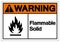 Warning Flammable Solid Symbol Sign ,Vector Illustration, Isolate On White Background Label .EPS10