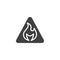 Warning flammable vector icon