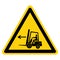 Warning Forklift Point Left Symbol Sign,Vector Illustration, Isolated On White Background Label. EPS10