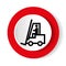 Warning Forklift trucks and other industrial vehicles sign. Vector illustration.