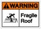 Warning Fragile Roof Symbol Sign, Vector Illustration, Isolate On White Background Label. EPS10