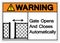 Warning Gate Opens and Closes Automatically Symbol Sign, Vector Illustration, Isolate On White Background Label. EPS10
