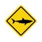 Warning graphic sign caution sharks