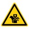 Warning Hand Crush Hazard Symbol Sign ,Vector Illustration, Isolate On White Background Label. EPS10