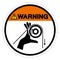 Warning Hand Entanglement Rollers Symbol Sign, Vector Illustration, Isolate On White Background Label .EPS10