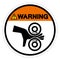 Warning Hand Entanglement Rollers Symbol Sign, Vector Illustration, Isolate On White Background Label .EPS10