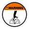 Warning Hand Entanglement Rotating Symbol Sign, Vector Illustration, Isolate On White Background Label .EPS10